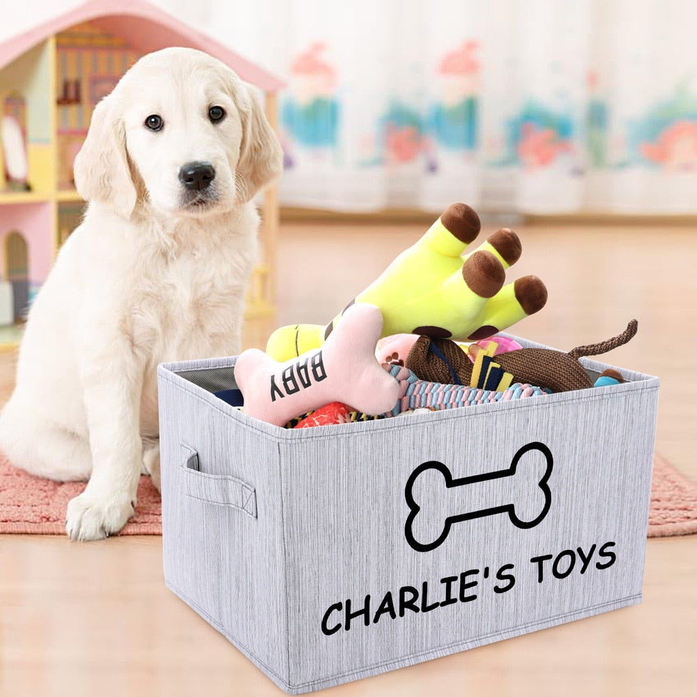 Personalized Dog Toy Basket
