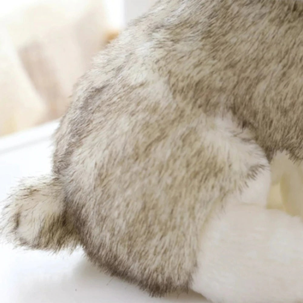 Realistic Husky Dog Plush Stuffed Toy