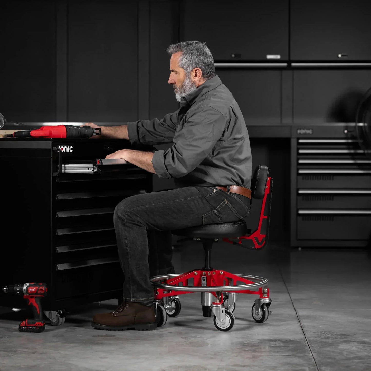 Dual-Height Professional Shop Seating Bundle