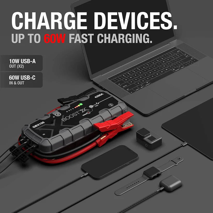🚗4250A Heavy-Duty Lithium Jump Starter for Gas & Diesel Engines