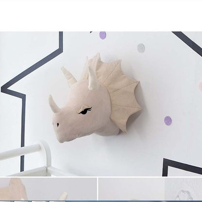 Animal Head Wall Decor Stuffed Animal Plush Toy