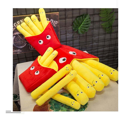 Simulation Food Fries Pillow Pizza Plush Toy