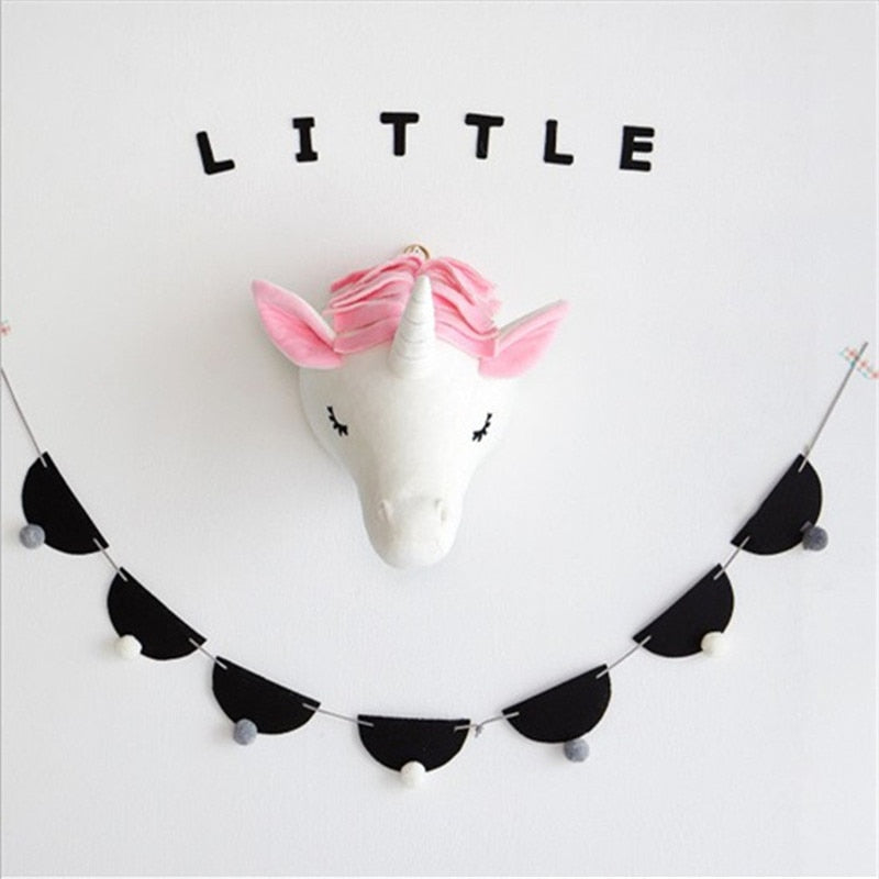 Animal Head Wall Decor Stuffed Animal Plush Toy