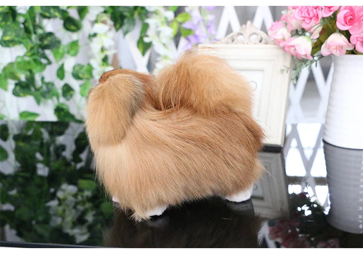 Realistic Pekingese Dog Plush Toy