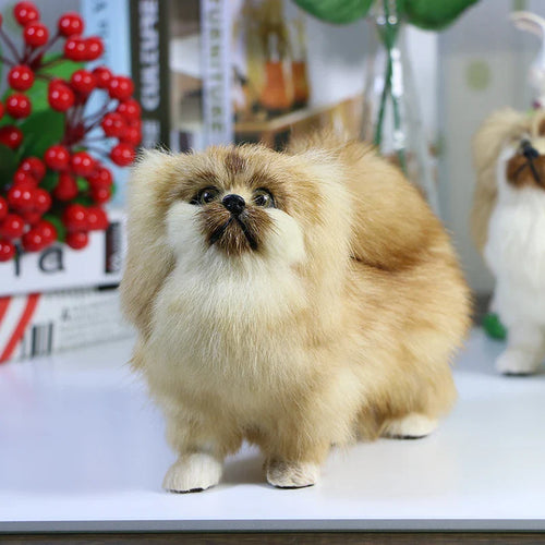 Realistic Pekingese Dog Plush Toy