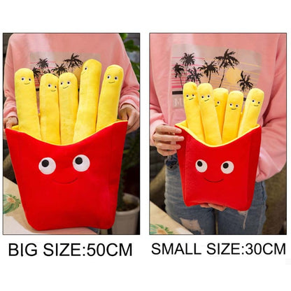Simulation Food Fries Pillow Pizza Plush Toy