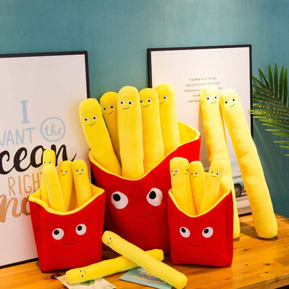 Simulation Food Fries Pillow Pizza Plush Toy