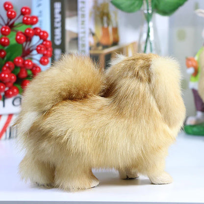 Realistic Pekingese Dog Plush Toy