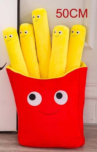 Simulation Food Fries Pillow Pizza Plush Toy