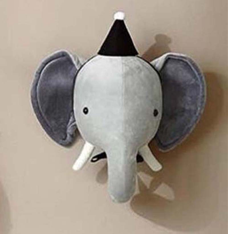 Animal Head Wall Decor Stuffed Animal Plush Toy