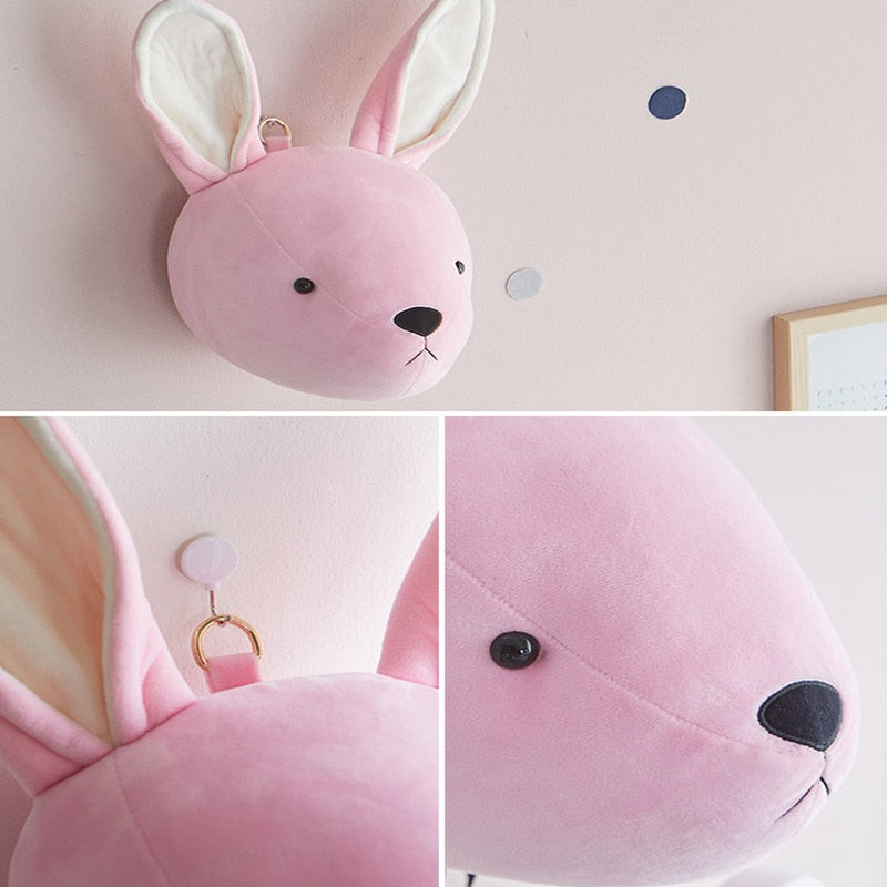 Animal Head Wall Decor Stuffed Animal Plush Toy