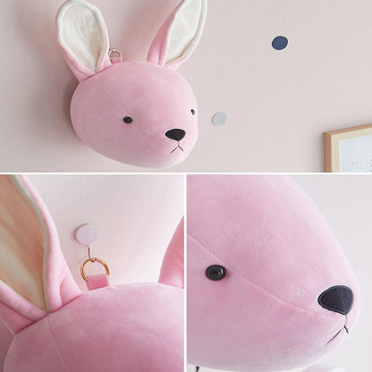 Animal Head Wall Decor Stuffed Animal Plush Toy