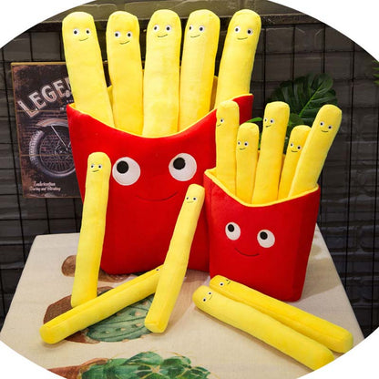 Simulation Food Fries Pillow Pizza Plush Toy