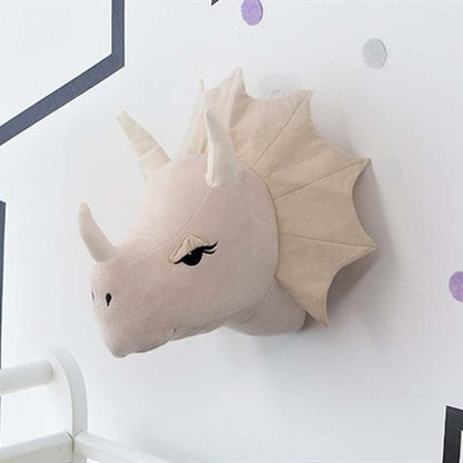 Animal Head Wall Decor Stuffed Animal Plush Toy