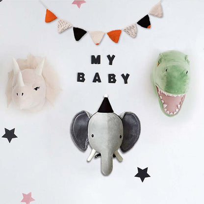 Animal Head Wall Decor Stuffed Animal Plush Toy