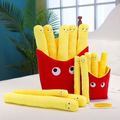 Simulation Food Fries Pillow Pizza Plush Toy
