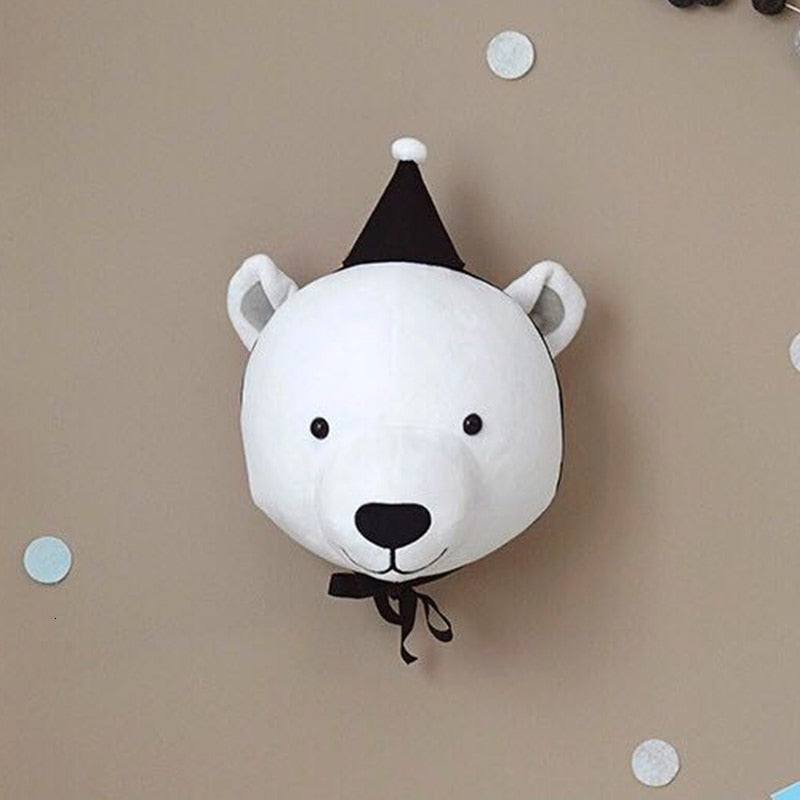 Animal Head Wall Decor Stuffed Animal Plush Toy