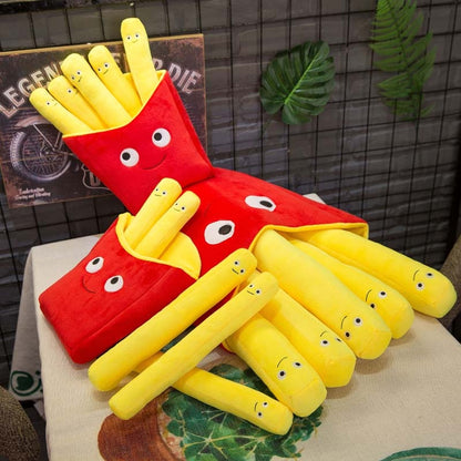 Simulation Food Fries Pillow Pizza Plush Toy