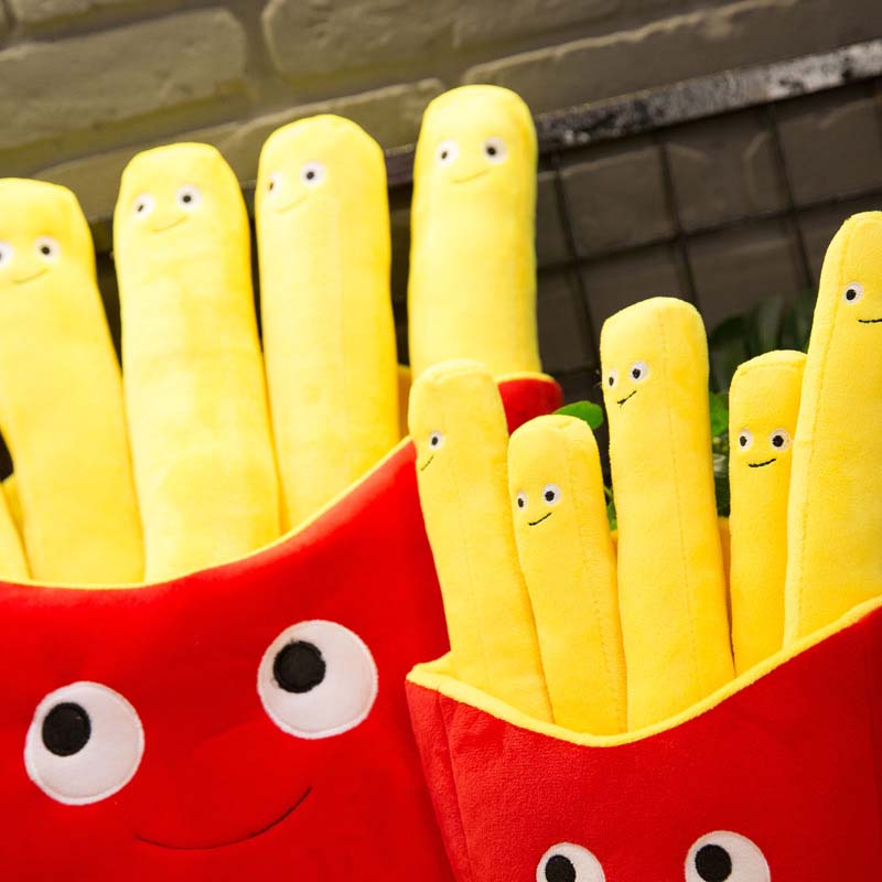 Simulation Food Fries Pillow Pizza Plush Toy