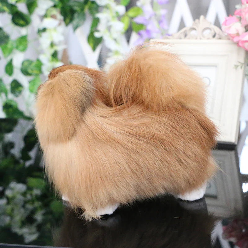 Realistic Pekingese Dog Plush Toy