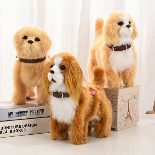 Interactive Robot Puppy – Voice-Controlled Walking Plush Dog Toy