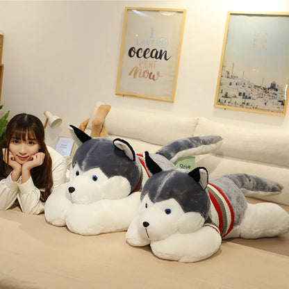 Large Husky Plush Stuffed Toy