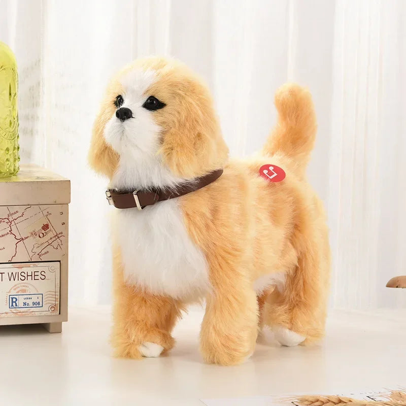 Interactive Robot Puppy – Voice-Controlled Walking Plush Dog Toy
