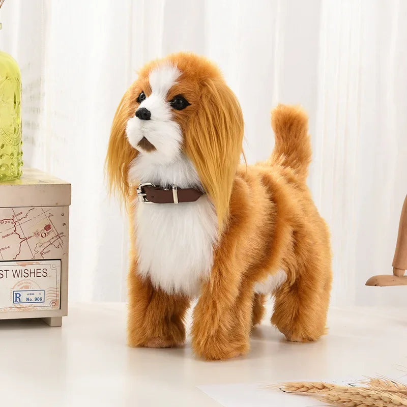 Interactive Robot Puppy – Voice-Controlled Walking Plush Dog Toy