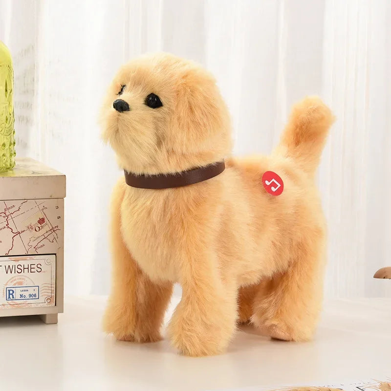 Interactive Robot Puppy – Voice-Controlled Walking Plush Dog Toy