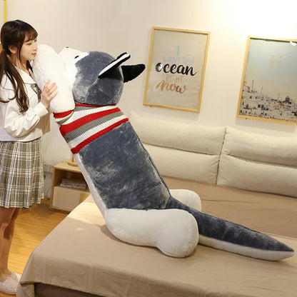 Large Husky Plush Stuffed Toy