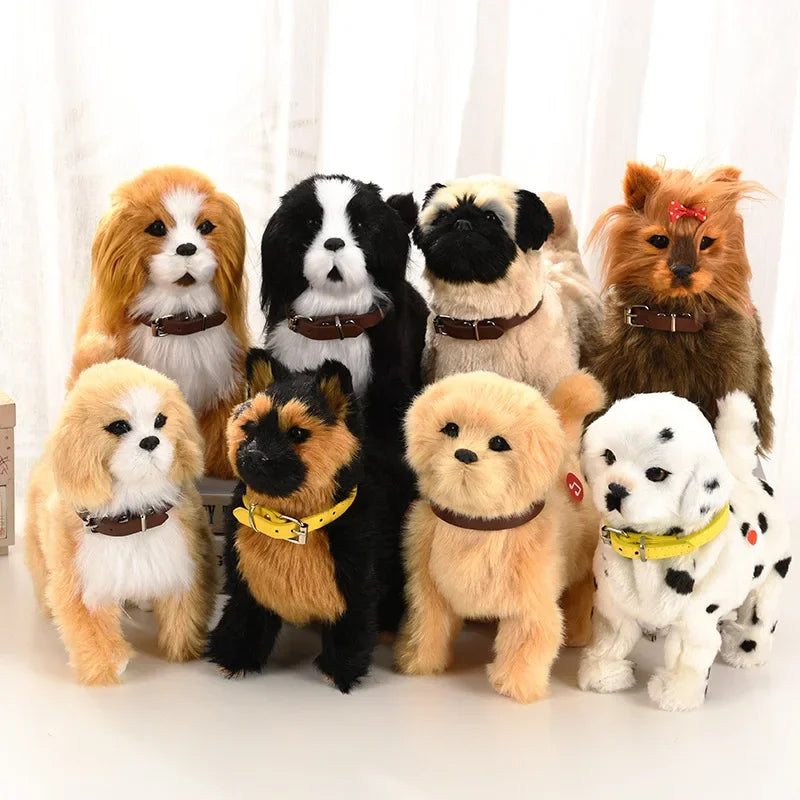 Interactive Robot Puppy – Voice-Controlled Walking Plush Dog Toy