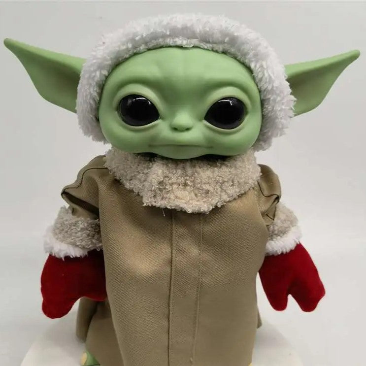 Christmas Yoda Grogu Action Toy