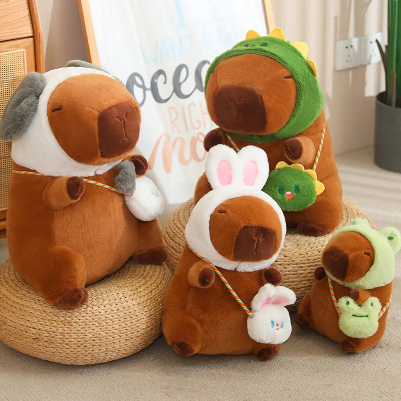Capybara Squishmallow Dinosaur Plush