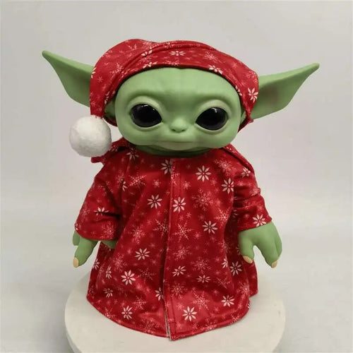 Christmas Yoda Grogu Action Toy