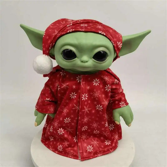 Christmas Yoda Grogu Action Toy