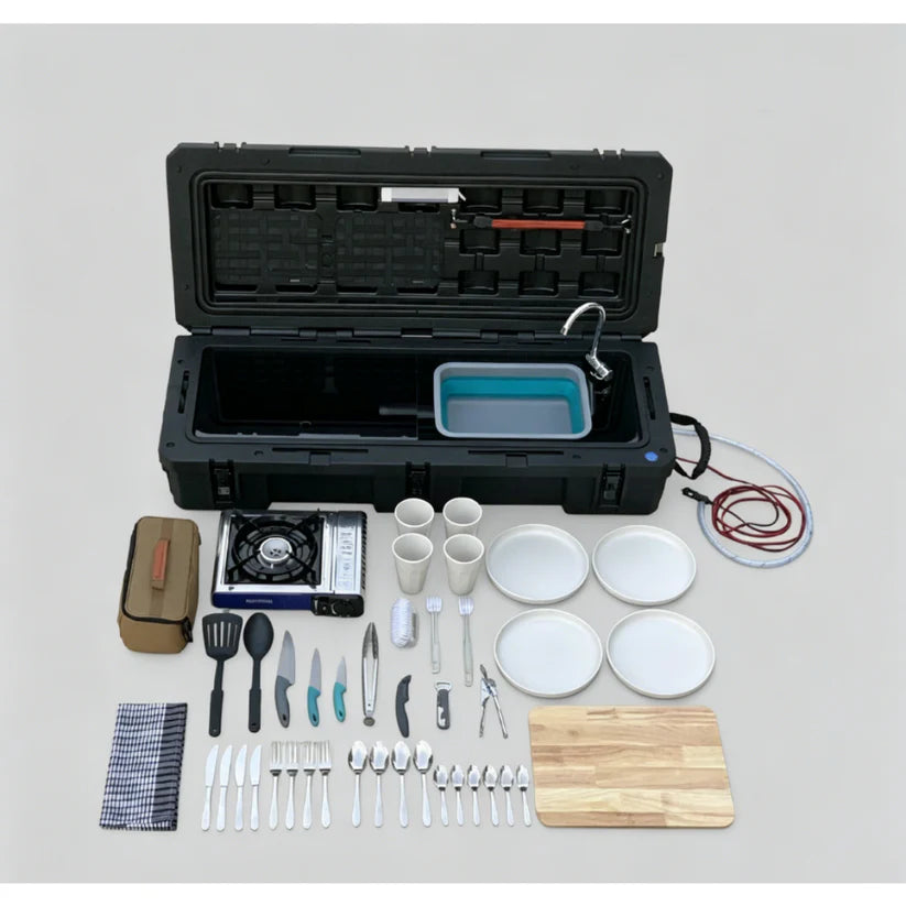 🏕️ Portable Camping Kitchen, Ideal for Hiking, Tent & 4WD Storage Use