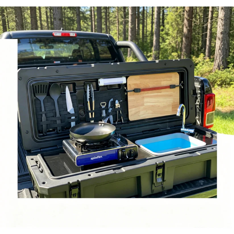 🏕️ Portable Camping Kitchen, Ideal for Hiking, Tent & 4WD Storage Use
