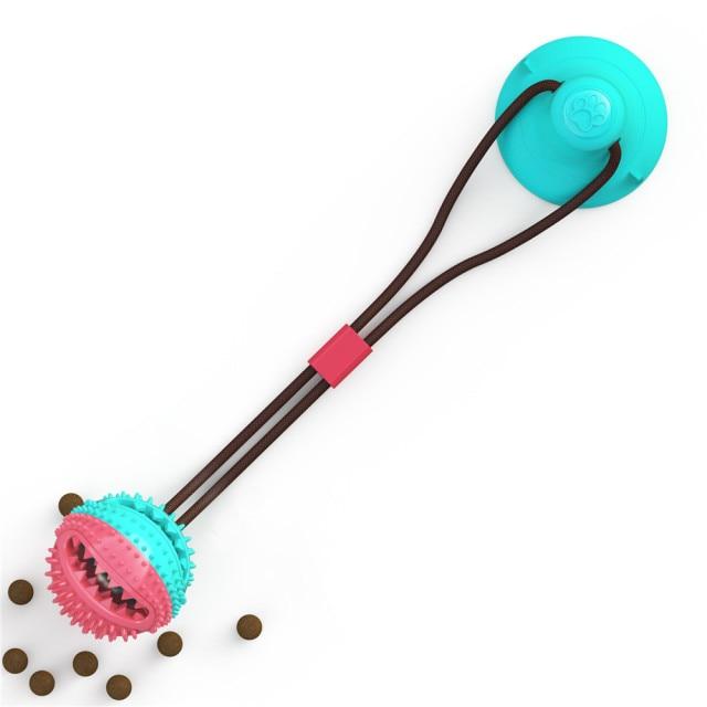 Interactive Dog Toy - Suction Cup Push Rope Ball