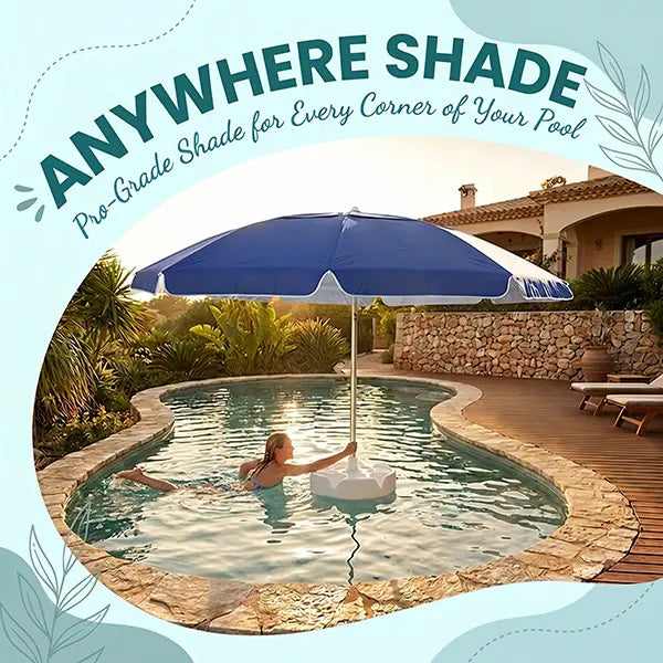 🔥Hot Sale 50% OFF🎁Portable Sun Umbrella with Pool Bar Table, Cup Holder, and Phone Holder