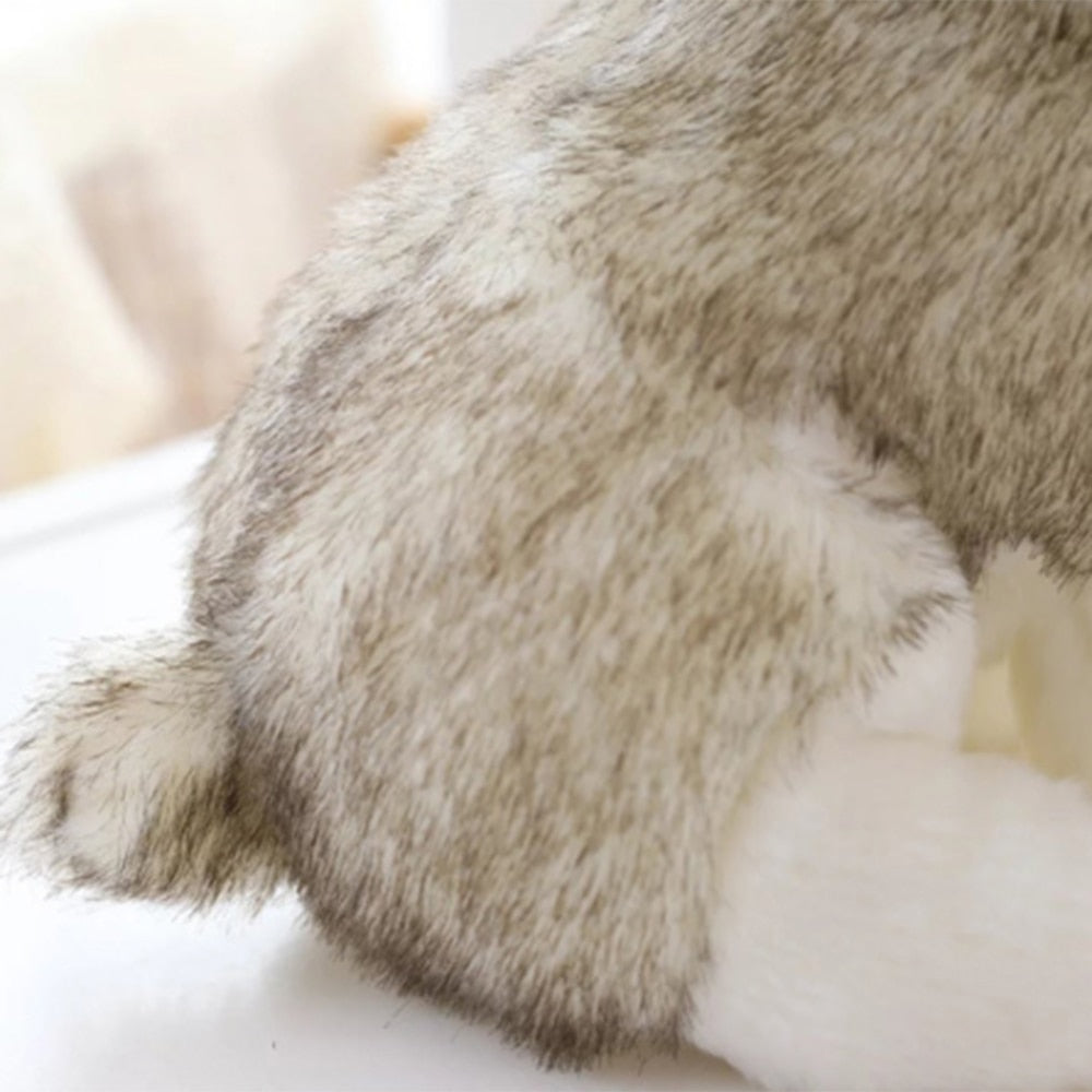 Realistic Husky Dog Plush Stuffed Toy