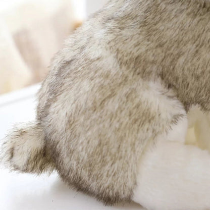Realistic Husky Dog Plush Stuffed Toy