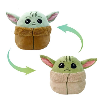 Plush Baby Yoda Toy Double-Sided 7"