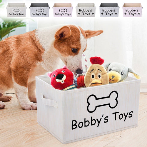 Personalized Dog Toy Basket
