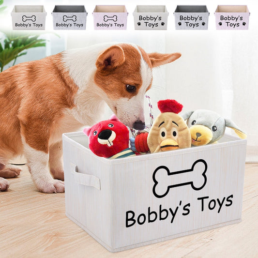 Personalized Dog Toy Basket