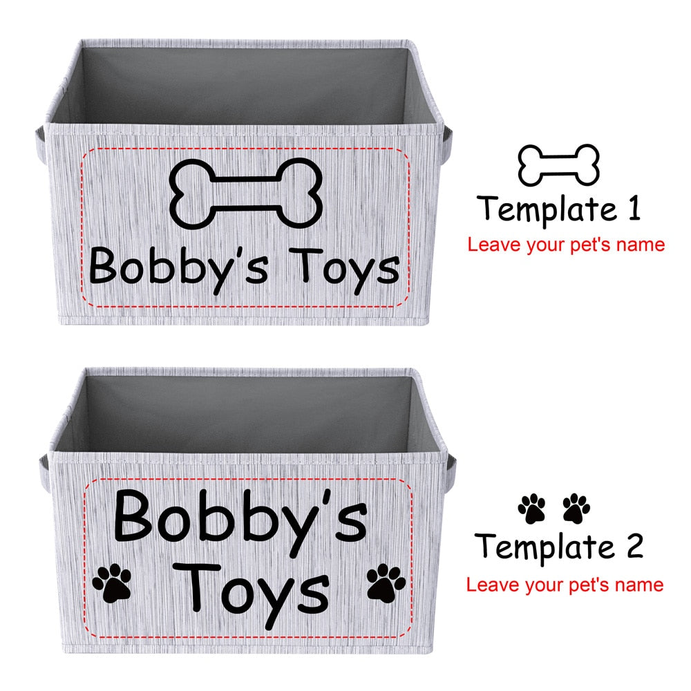 Personalized Dog Toy Basket