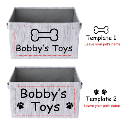 Personalized Dog Toy Basket