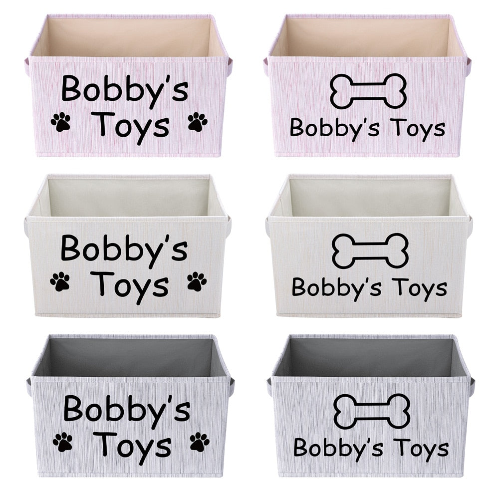 Personalized Dog Toy Basket