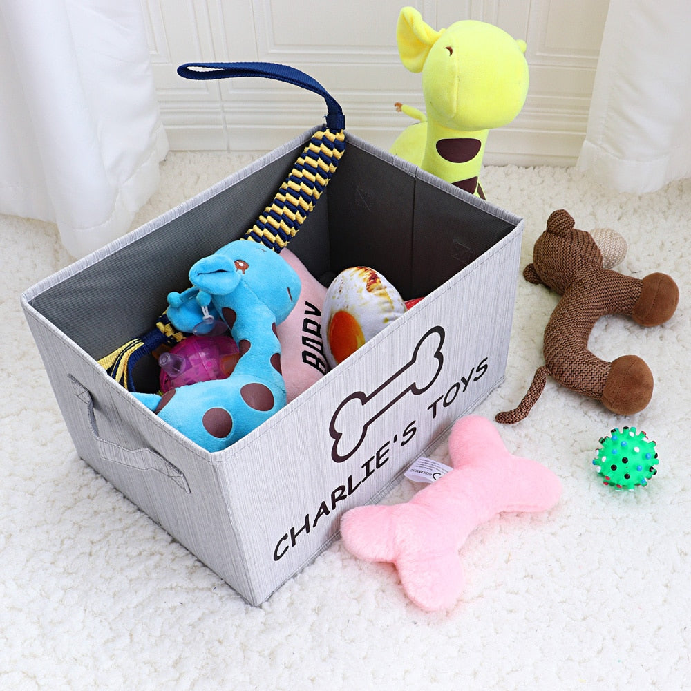Personalized Dog Toy Basket