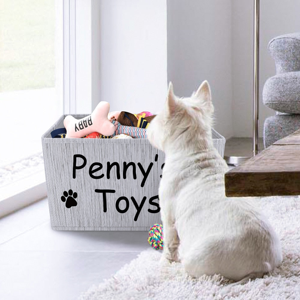 Personalized Dog Toy Basket
