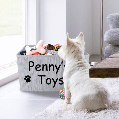 Personalized Dog Toy Basket